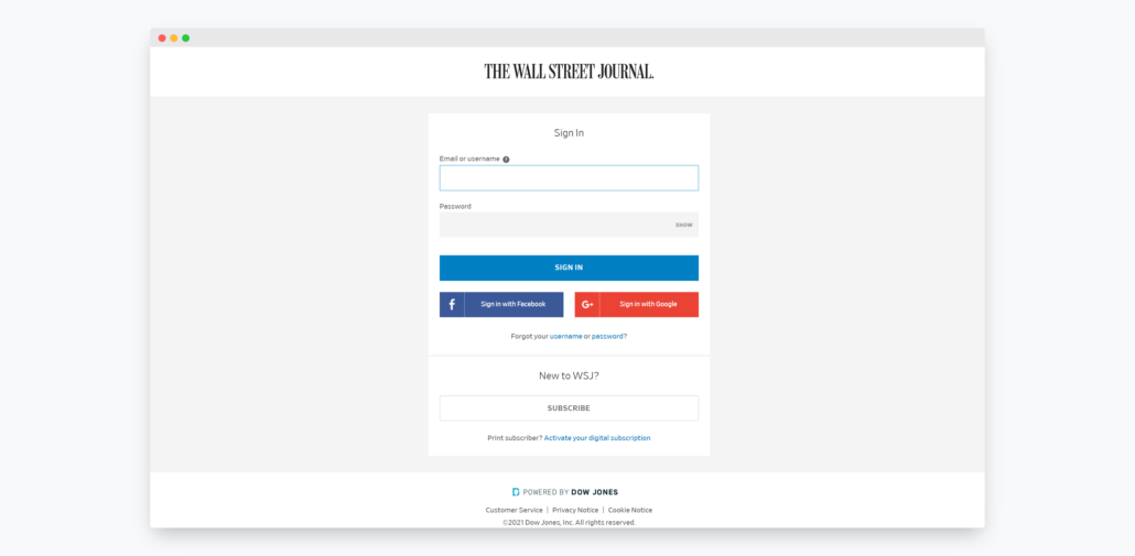 User registration for first-party data collection