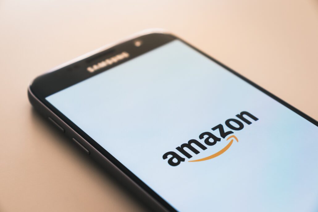 Cellphone with Amazon logo