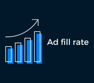 Upward graph representing an increasing ad fill rate