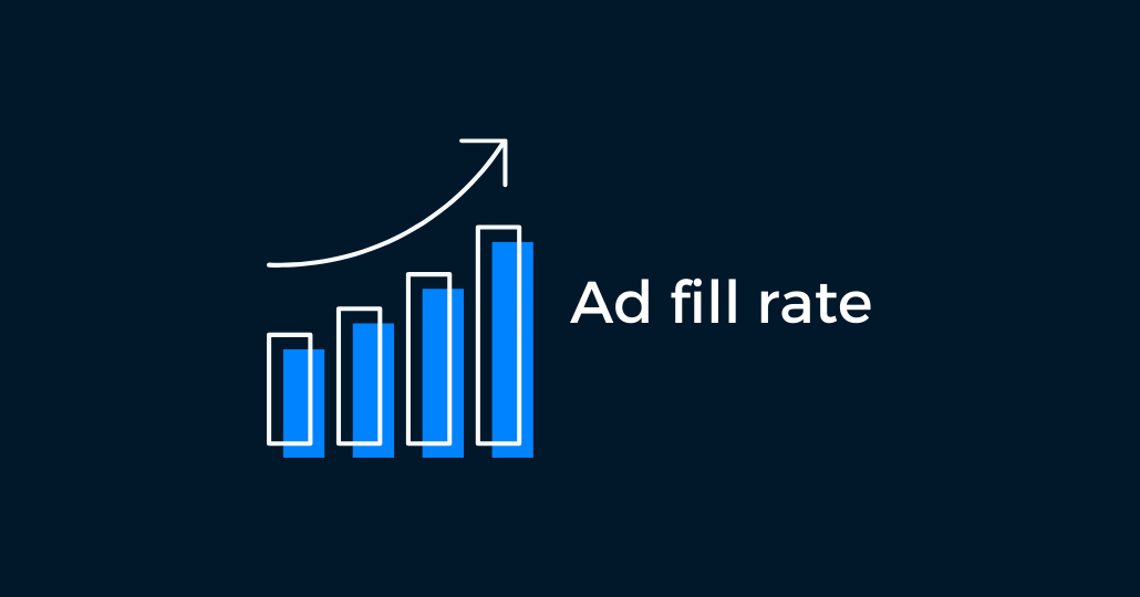 Upward graph representing an increasing ad fill rate